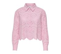 ONLY Women's Onlvalais L/S WVN Noos Long-Sleeved Shirt with Overlapping Shoulders, Pink Lady, M