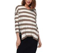 ONLY Women's Jumper, Cloud Dancer/Stripes:w. Walnut, L
