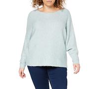 ONLY Women's Knitted Jumper Batwing, Grey (Ether Detail: W.Cloud Dancer Melangé), L