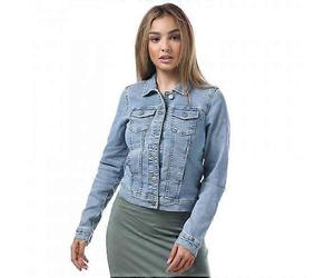 Only Womens/Ladies Wonder Life Denim Jacket Light Blue Faded 6 UK