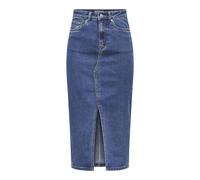 ONLY Women's Mid Rise 5-Pocket Denim Skirt (Medium Blue Denim, XS)