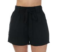 Only Womens Nova Life Talia Tie Front Shorts in Black viscose - Size 6 UK