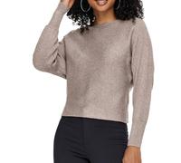 ONLY Women's Onladaline L/S Short Pullover KNT Noos Knitted Jumper with Boat Neck, Satellite W. Melange, XL
