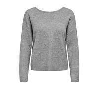 ONLY Women's Onladele LS Lace Mix O-Neck CC KNT, Light Grey Mix, M