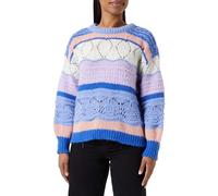 ONLY Women's Onladina Life L/S KNT Noos Jumper Sweater, Directoire Blue/Pattern:Provence/Fairy Wren/Birch/Pale Dogwood, XL