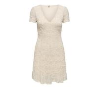 ONLY Women's Onlalbina S/S V-Neck Short Dress JRS, Birch, M