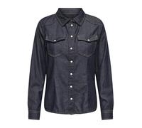 ONLY Women's Onlalexa L/S DNM Shirt Ana Noos, Dark Denim Blue, M