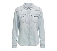 ONLY Women's ONLALEXA L/S DNM Shirt FS NOOS Blouse, Light Blue Denim,