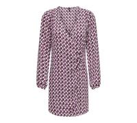 ONLY Women's Onlalma Life Poly L/S Gina Dress, Magenta Purple/AOP: 584 Posh, L