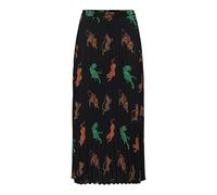 ONLY Women's Onlalma Life Poly Pleated Skirt, Black/AOP: 586 Swirl Tiger, 10