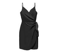 ONLY Women's Onlalma Life Vis Isa Wrap Dress Solid, Black, XL