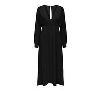 ONLY Women's Onlalma Life Vis Jen Long Dress Solid, Black, S