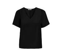 ONLY Women's Onlalma Life Vis S/S V-Neck Top Solid Blouse, Black, L