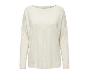 ONLY Women's ONLAMALIA LS Boatneck CC KNT Pullover, Cloud Dancer, M