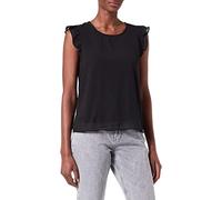 Only Women's ONLANN Star S/L Frill TOP NOOS PTM T-Shirt, Black, XS