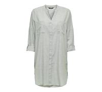 ONLY Women's Onlapeldoorn V-Neck L/S Shirt WVN, Hedge Green/Stripes:Cloud Dancer Stripe, XS/S