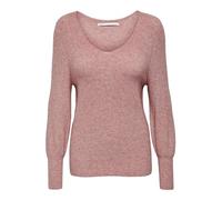 ONLY Women's Onlatia L/S V-neck Cuff Jumper Knt Noos Sweater, Dusty Pink, S UK