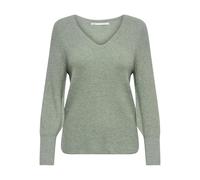 ONLY Women's ONLATIA L/S V-NECKCUFF Pullover KNT NOOS Pullover Sweater, Chinois Green/Detail:W. Melange, L