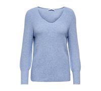 ONLY Women's ONLATIA L/S V-NECKCUFF Pullover KNT NOOS Sweater, Sodalite Blue/Detail:W. Melange, XL