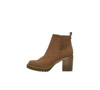 Only Womens Barbara Heeled Chelsea Boots in Cognac - Tan Suede - Size UK 4