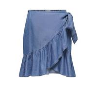 ONLY Women's Onlbea Sofia Wrap DNM Skirt Bj, Medium Blue (Medium Blue Denim), M