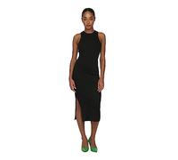 ONLY Women's Ribbed Bodycon Midi Dress Sleeveless, Colours:Black, Size:M
