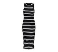 ONLY Women's Onlbelfast Stripe S/L Midi Dress JRS Noos, Black, S