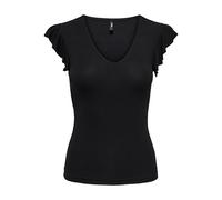 ONLY Women's Onlbelia S/L JRS Top, Black, XL