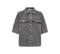 ONLY Women's Onlbelle S/S Shirt DNM Gua Noos, Medium Grey Denim, L
