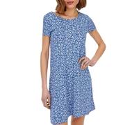 ONLY Women's ONLBERA Back LACE UP S/S Dress JRS NOOS, Strong Blue/AOP:White Flowers, XS