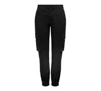 ONLY Women's ONLBETSY-ALVA MW ANK Cargo Pant PNT, Black, 40/30