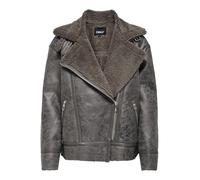 ONLY Women's Onlbetty Bonded Oversized Aviator CC OTW Biker Jacket, Walnut, M