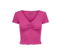 ONLY Women's Onlbetty S/S V-Neck Top CC JRS T-Shirt, Raspberry Rose, M