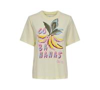 ONLY Women's Onlblinis Life S/S Fruit Top Box JRS, Lemon Icing, L