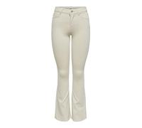 ONLY Women's ONLBLUSH Life MID Flared BB DOT019 Jeans, Ecru, 8/M