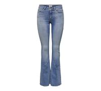 ONLY Women's ONLBLUSH Life MID Flared DNM TAI467 NOOS Jeans, Light Blue Denim, XS/30