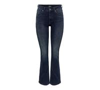 ONLY Women's ONLBLUSH Life MID Flared REA409 Jeans, Blue Black Denim, M/32