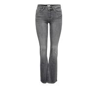ONLY Women's Onlblush Life Mid Flared Tai0918 Noos Jeans, Grey Denim, L 30 UK