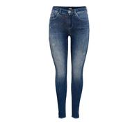 Only Women's ONLBLUSH Life MID SK ANK RAW REA811 NOOS Jeans, Dark Blue Denim, M / 34