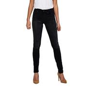 ONLY Women's Onlblush Life Mid Sk Dnm Rea1099 Noos Jeans, Black Denim, M 34L UK
