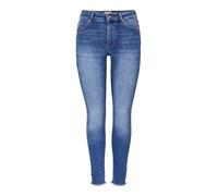Only Blush Life Mid Waist Skinny Ankle Raw Rea12187 Jeans Blue S / 30 Woman