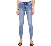 ONLY Women's ONLBLUSH MID SK ANK RAW DNM REA694 NOOS Jeans, Medium Blue Denim, M / 32L
