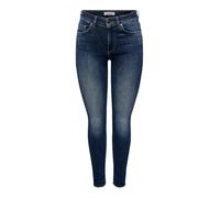 ONLY Skinny fit Jeans ONLBLUSH Mid Waist Skinny Fit Ankle Length Jeans 32, Dark Medium Blue Denim, L / L32