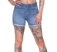 ONLY Women's Denim Jeans Button and Zipper Summer Shorts, Colours:Light-Blue, Size:XL