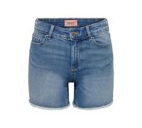ONLY Womens Onlblush Mid Sk Raw DNM Noos Denim Shorts, Light Blue (Light Blue Denim), L UK