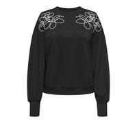 ONLY Women's Onlbrooke L/S O-Neck Detail SWT, Black, S