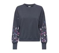 ONLY Women's Onlbrooke L/S O-Neck Flower SWT Noos, OmbrÉ Blue, S