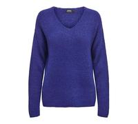 ONLY Women's Onlcamilla V-Neck L/S Jumper KNT Noos Sweater, Bluing/Detail: Melange, S