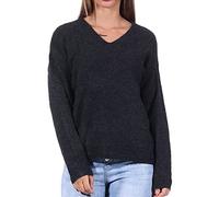 ONLY Womens Onlcamilla V-Neck L/S KNT Noos Pullover Sweater, Dark Grey Blend, XL UK