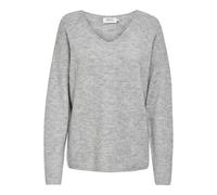 ONLY Women's Onlcamilla V-Neck L/S Pullover KNT Noos Sweater, Grey (Light Grey Melange), L